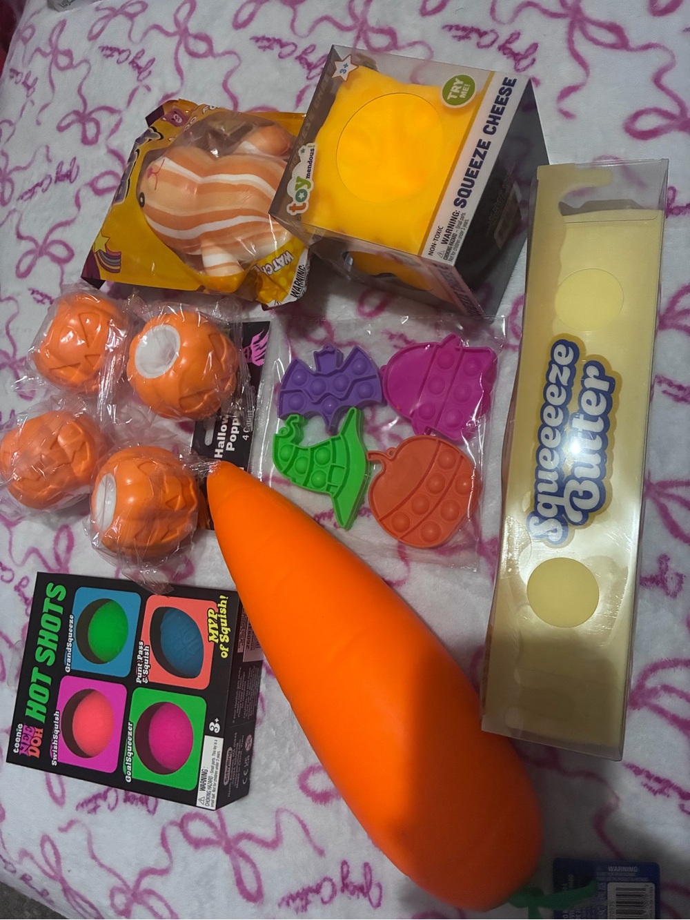Kids needoh Orange Squeeze & Pop Fidget Toy Bundle